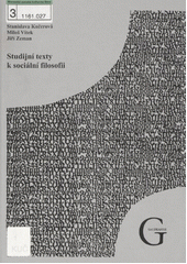 Studijní texty k sociální filosofii  Cover Image