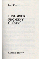 Historické proměny češství  Cover Image