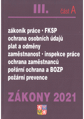 Zákony III/2020 : úplné znění zákonů a souvisejících předpisů z oblasti pracovního práva k 1.1.2020. Část B Cover Image