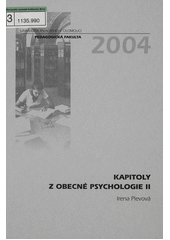 Kapitoly z obecné psychologie II  Cover Image