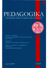 Pedagogika : časopis pro vědy o vzdělávání a výchově Cover Image